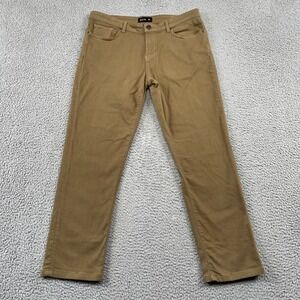 Rye 51 Pants Mens 32 Brown Slim Straight Stretch Chino 5-Pocket Cotton Blend